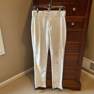 Rawlings boys baseball pants, white, straight leg, size youth XXL, long length